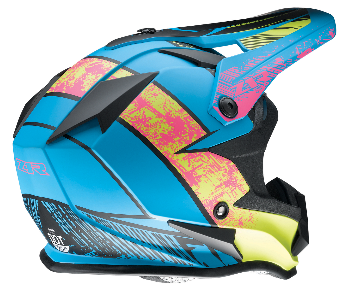 Z1R Youth F.I. Helmet - Fractal - MIPS? - Matte Blue/Hi-Viz - Small 0111-1514