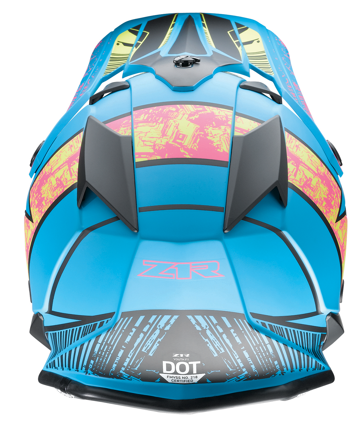 Z1R Youth F.I. Helmet - Fractal - MIPS? - Matte Blue/Hi-Viz - Small 0111-1514