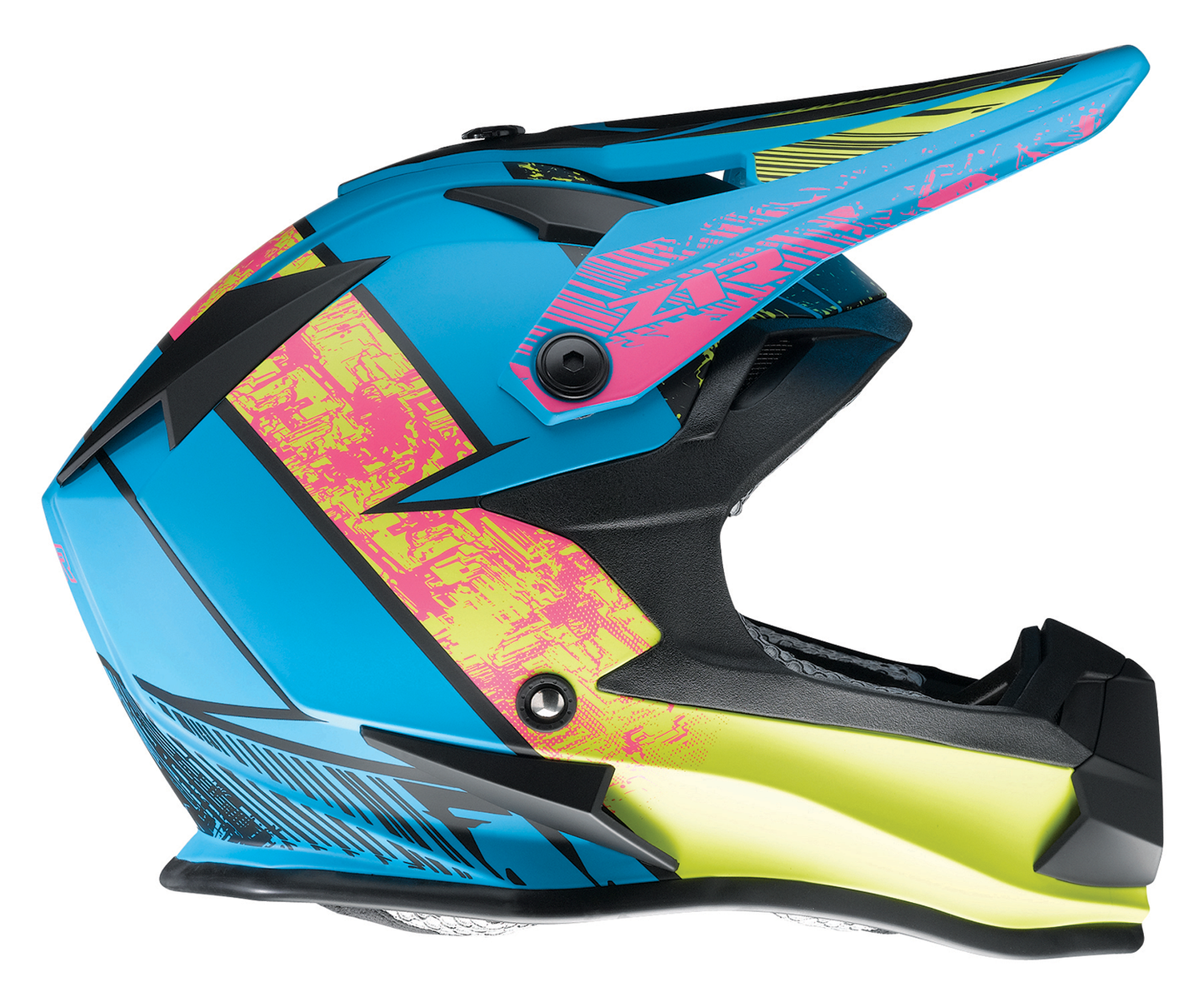 Z1R Youth F.I. Helmet - Fractal - MIPS? - Matte Blue/Hi-Viz - Small 0111-1514