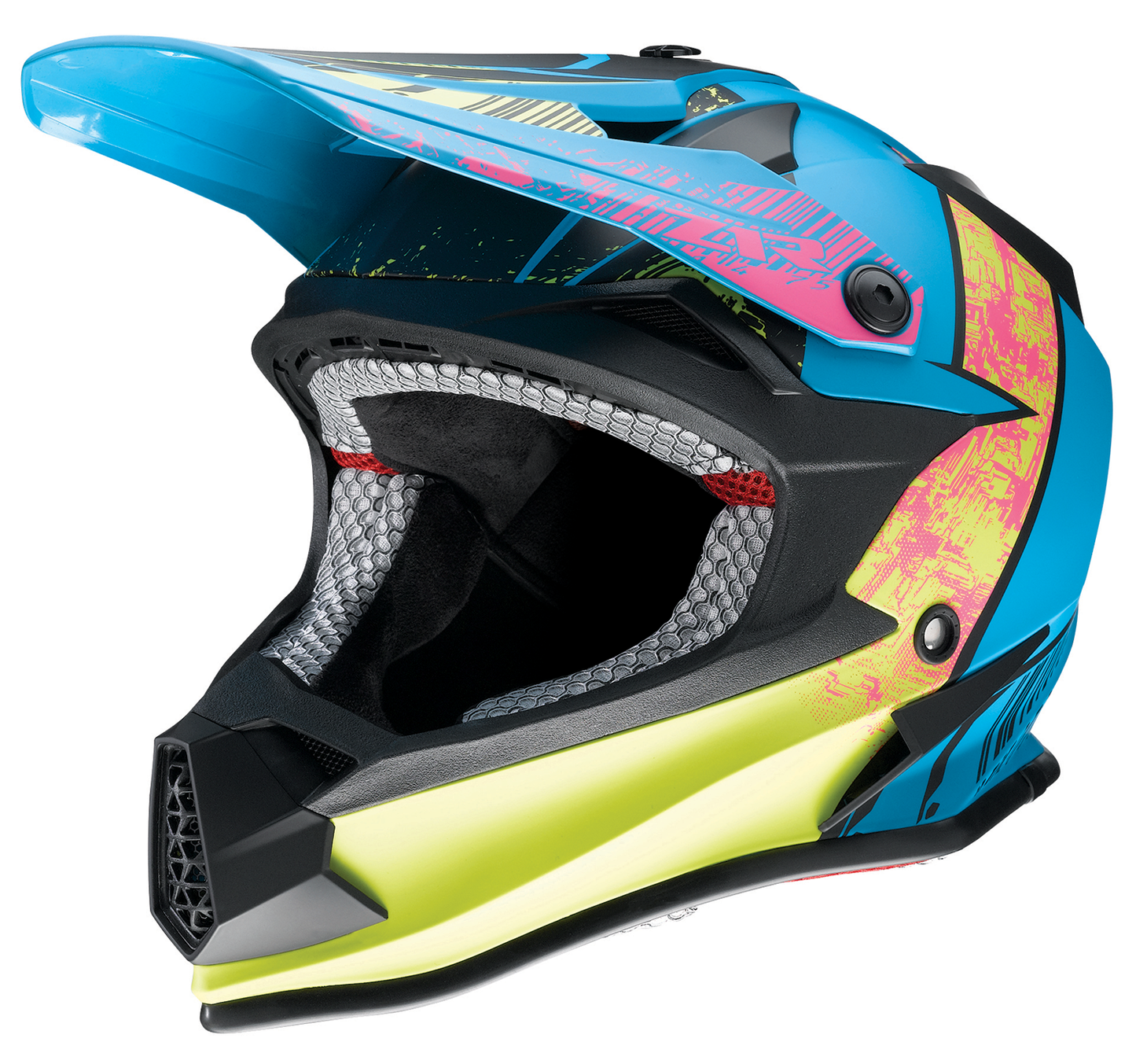 Z1R Youth F.I. Helmet - Fractal - MIPS? - Matte Blue/Hi-Viz - Medium 0111-1515