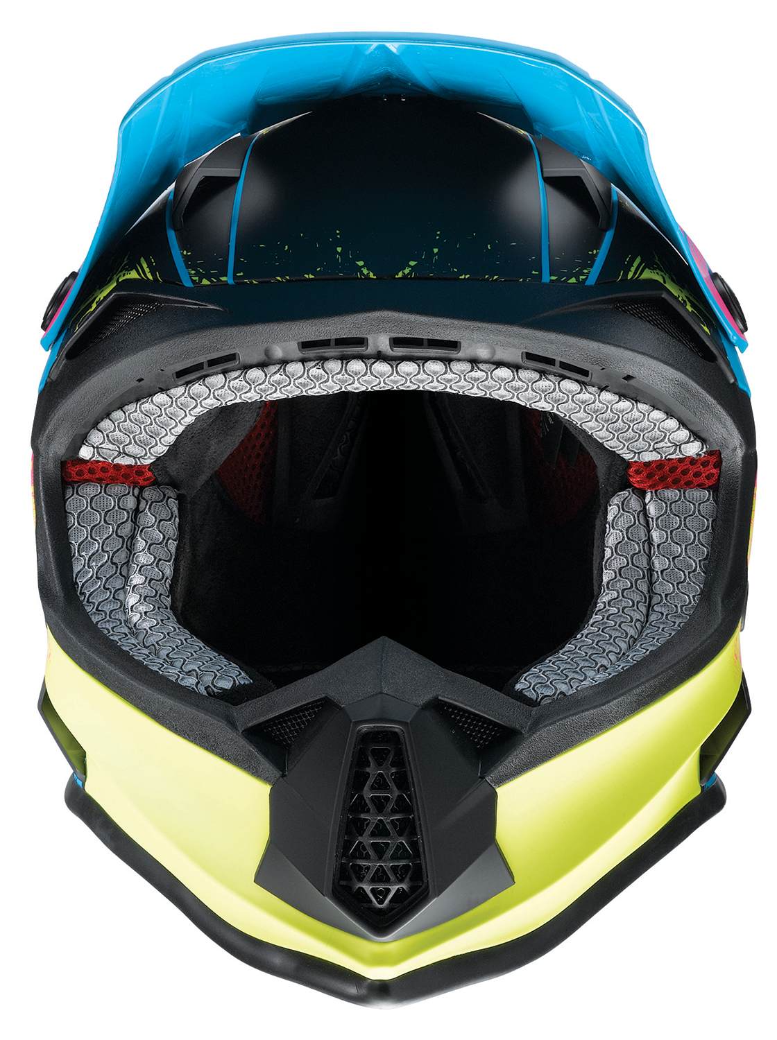 Z1R Youth F.I. Helmet - Fractal - MIPS? - Matte Blue/Hi-Viz - Medium 0111-1515