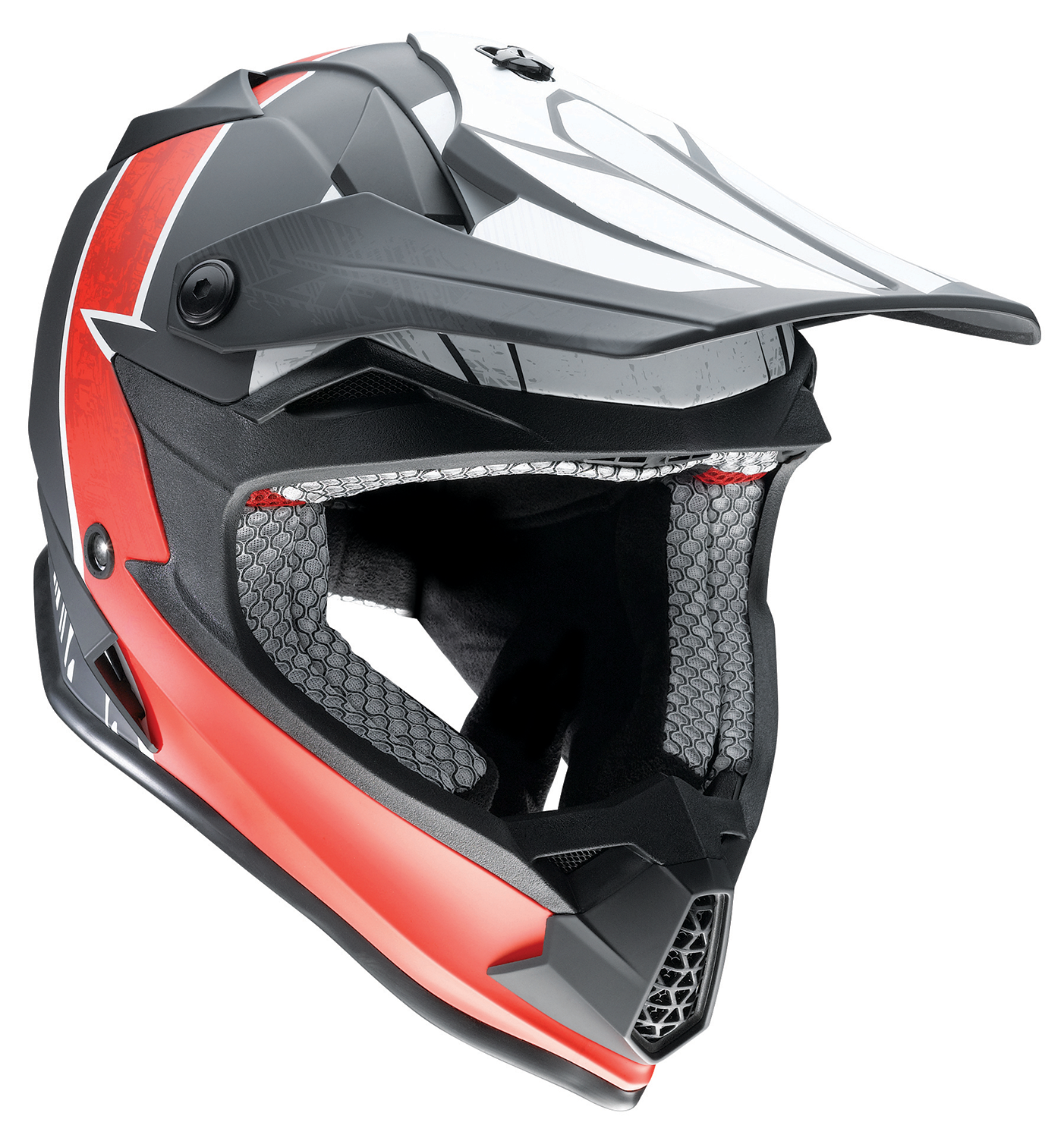 Z1R Youth F.I. Helmet - Fractal - MIPS? - Matte Black/Red - Medium 0111-1518