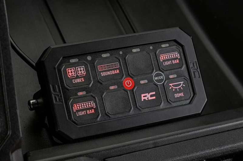 Rough Country - 8 Gang Switch Panel - RGB Backlit Buttons | Multifunction Modes