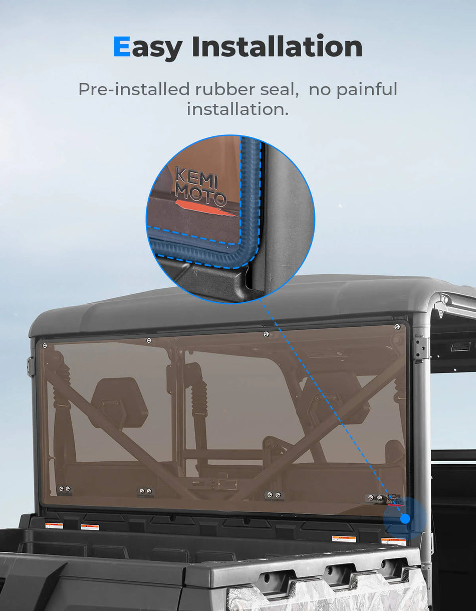 KEMIMOTO - Tinted Rear Windshield UV-Resistant for CFMOTO UFORCE 1000/1000XL