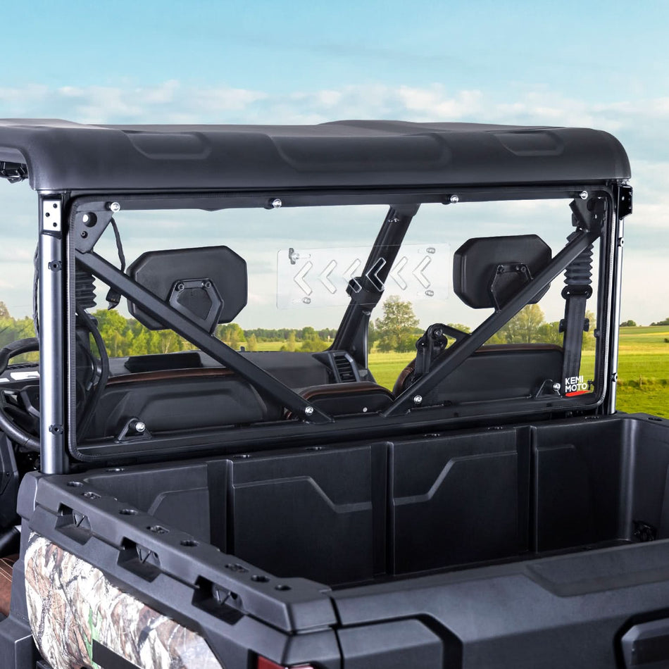 KEMIMOTO - 2-in-1 Vented Rear Windshield for CFMOTO UFORCE U10 Pro|XL