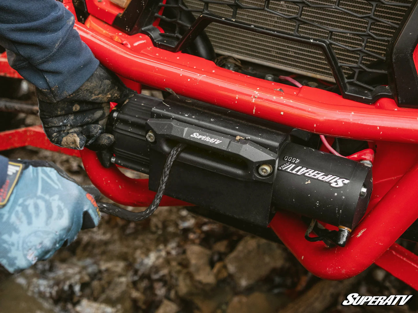SuperATV - 6000 Lb. UTV/ATV Winch (With Wireless Remote & Synthetic Rope)