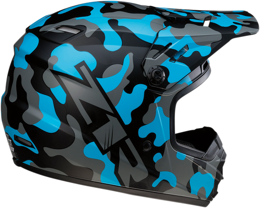 Z1R Youth Rise Helmet - Camo - Blue - Medium 0111-1268