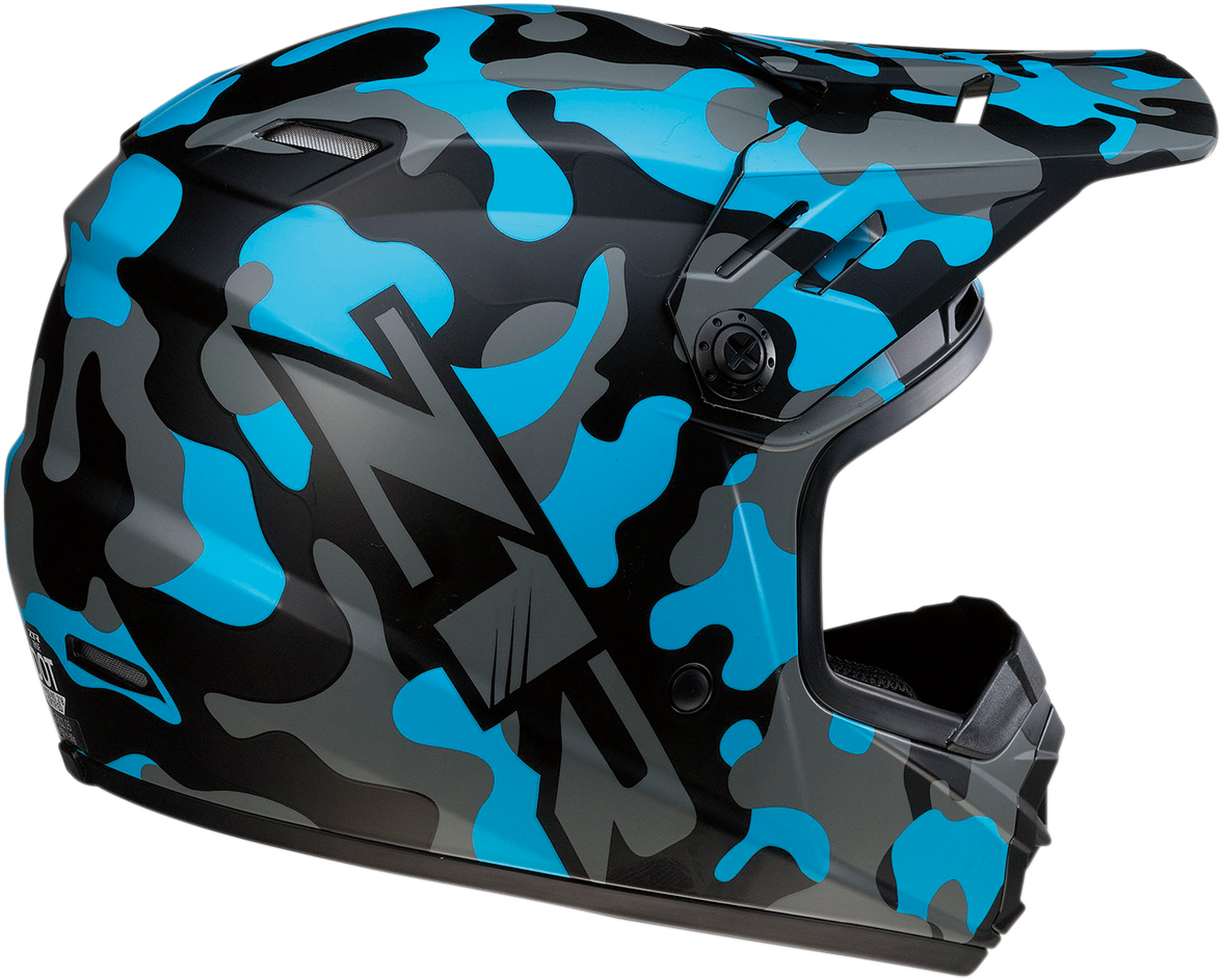 Z1R Youth Rise Helmet - Camo - Blue - Large 0111-1269