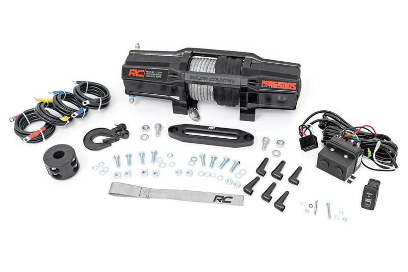 Rough Country - 6500-LB Winch W/ Remote - UTV | Synthetic Rope