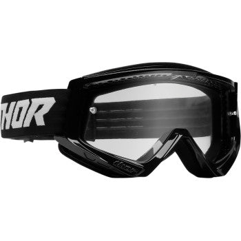 Combat Goggle - Racer - Black/White - Clear Lens