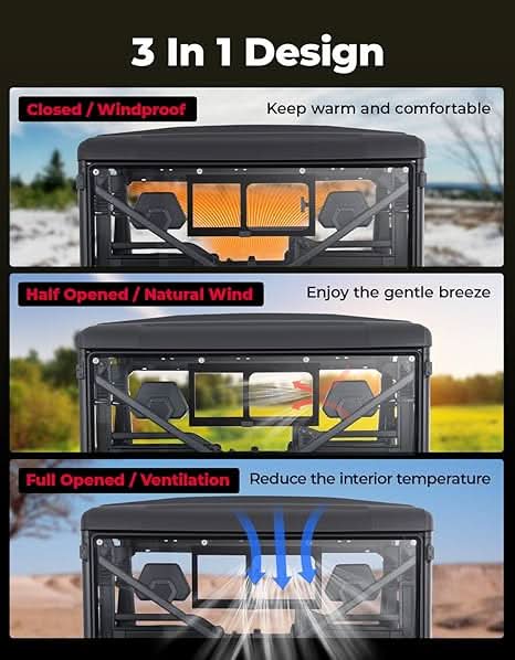 KEMIMOTO - UTV Sliding Glass Rear Window For CFMOTO UFORCE 1000/1000 XL 2019-2025