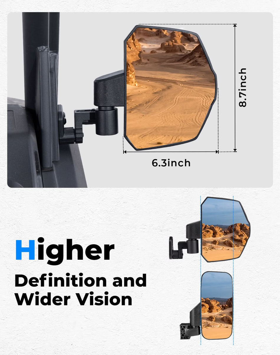 KEMIMOTO - UTV Side Mirrors For CFMOTO UFORCE 1000/1000XL 2019-2025