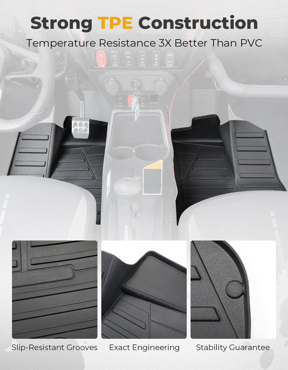 KEMIMOTO - TPE Front Floor Mats for CFMOTO ZFORCE 950 HO EX | HO Sport