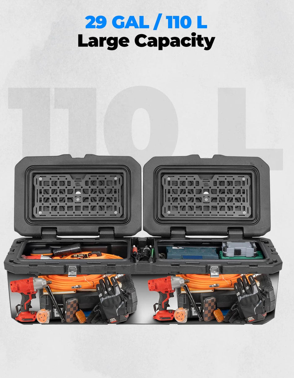 KEMIMOTO - 110L/29Gal UTV Bed Storage Box For CFMOTO Uforce 1000 | 1000XL| U10