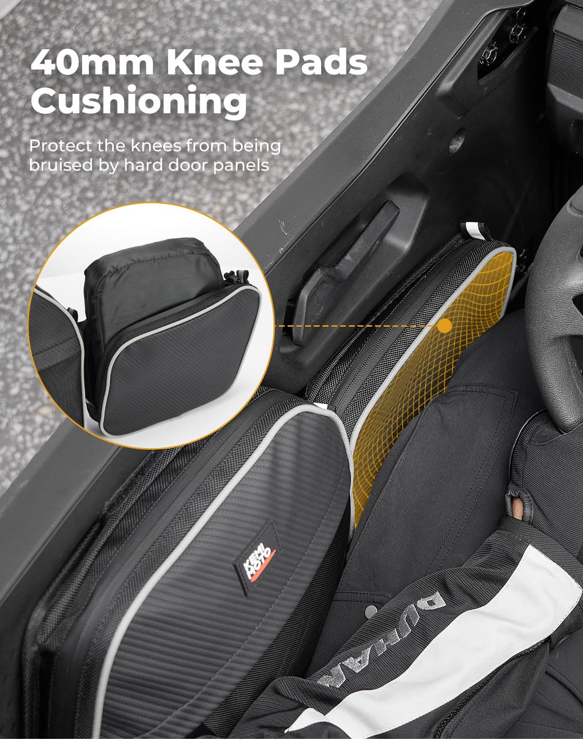 KEMIMOTO - 1 Pair Door Bags w/ Knee Pads for 2023+ CFMOTO ZForce
