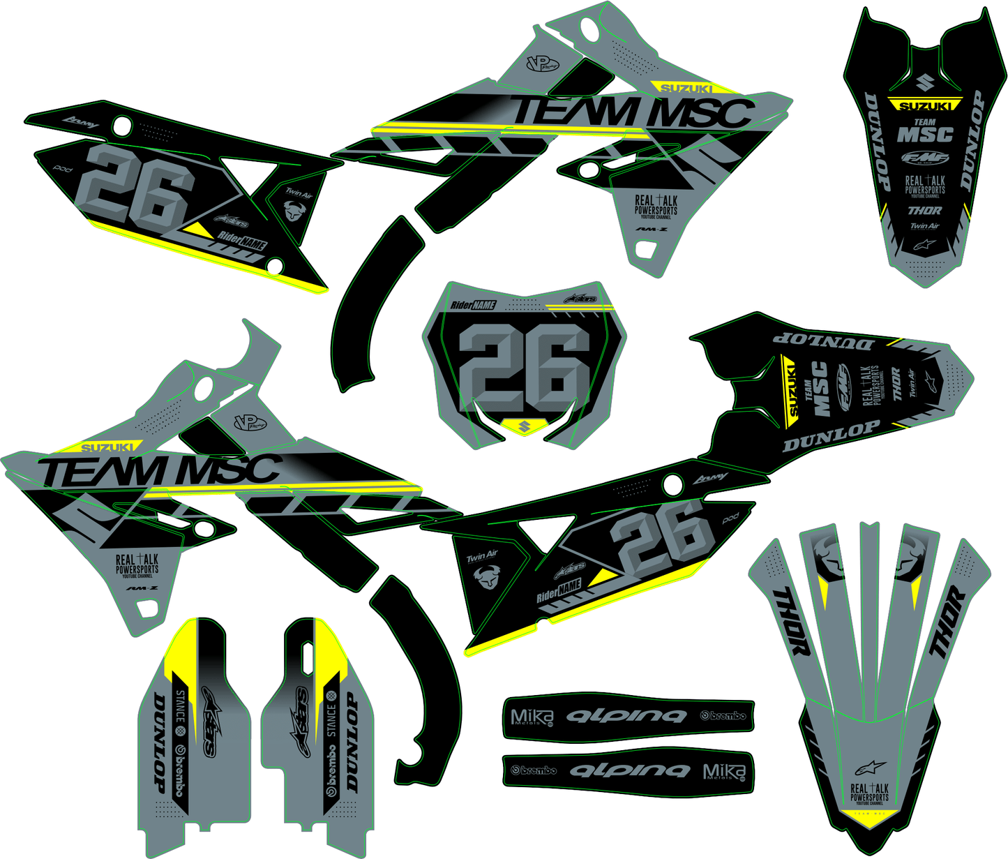 TEAM MSC - SUZUKI MX GRAPHIC KIT #3