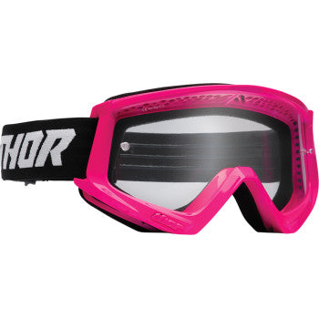 Combat Goggle - Racer - Flo Pink/Black - Clear Lens