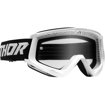 Youth Combat Goggles - Racer - White/Black