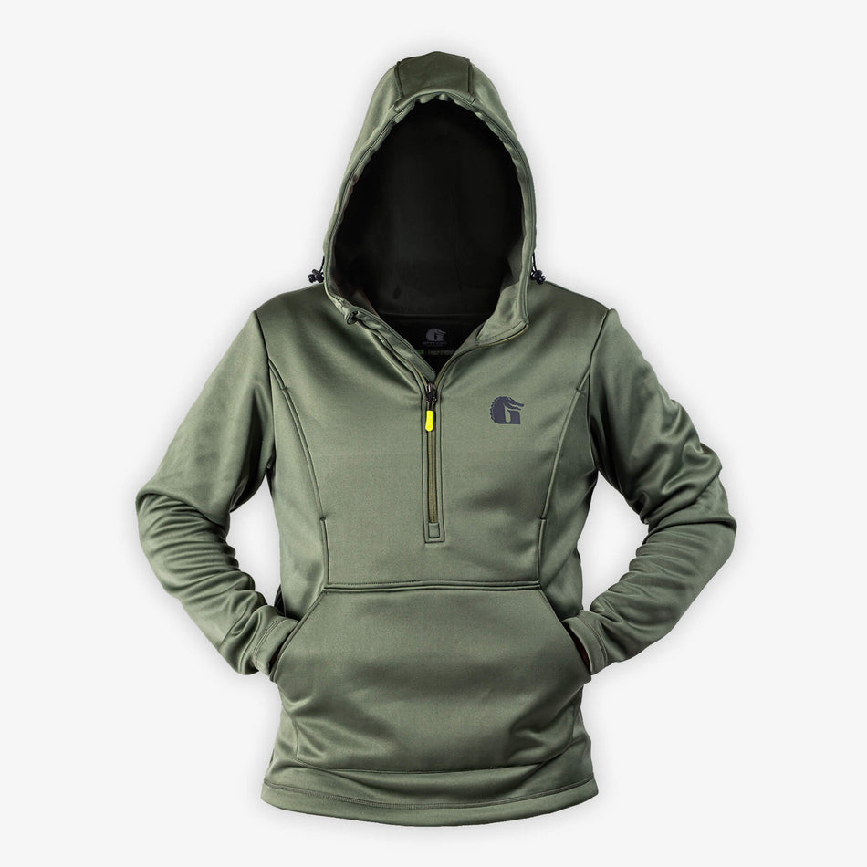Catahoula 1/2 Zip Hoodie | Mens - Olive