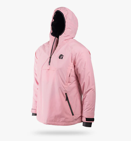 Waterproof 1/2 Zip Bog Hoodie | Womens -  Light Pink