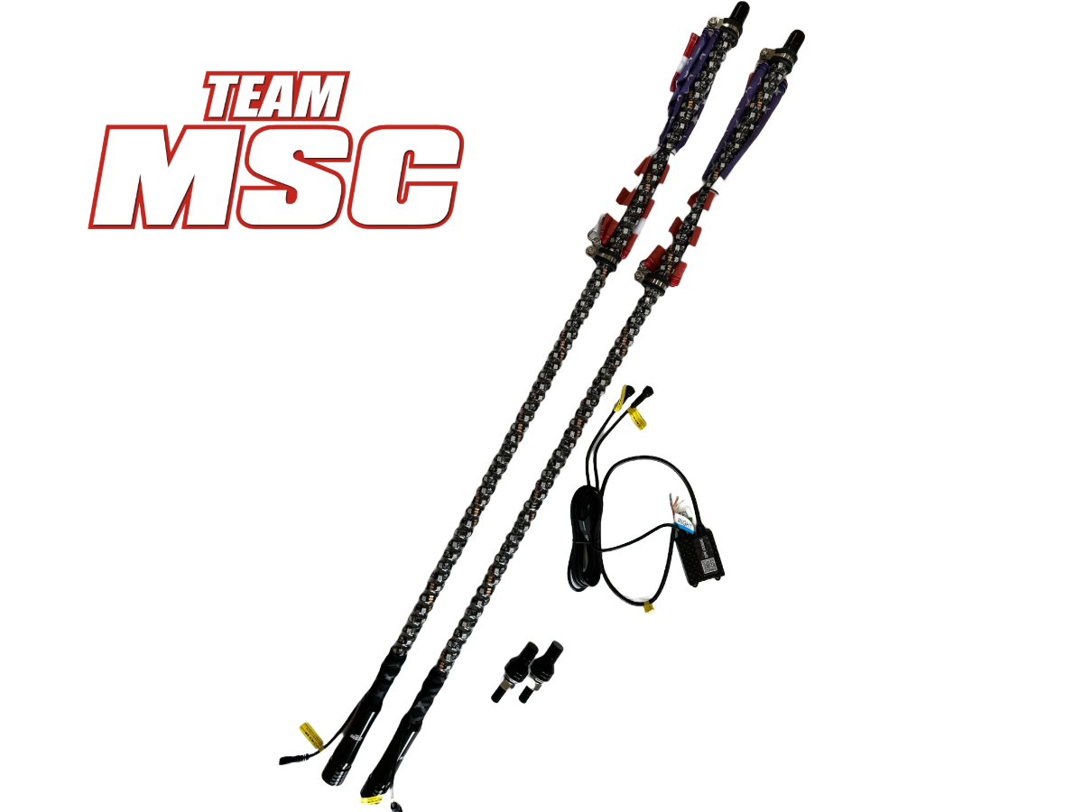 TEAM MSC - LED WHIP LIGHTS - PAIR