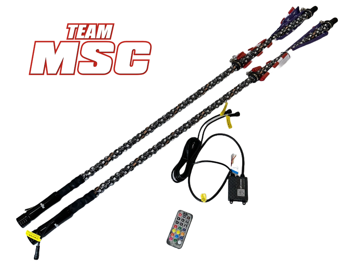 TEAM MSC - LED WHIP LIGHTS - PAIR