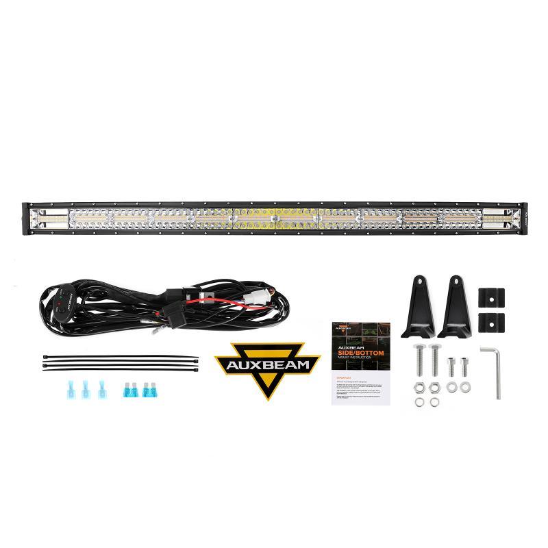 AUXBEAM - 6 Modes Series 22 Inch/30 Inch/42 Inch/50 Inch White&Amber "CURVED" LED Light Bars