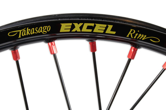 Beta Racing Kite 21" Front Wheel, Red Hubs, Red Nipples, Black Spokes, Black Rim