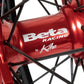 Beta Racing Kite 18" Rear Wheel, Red Hubs, Red Nipples, Black Spokes, Black Rim