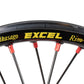 Beta Racing Kite 18" Rear Wheel, Red Hubs, Red Nipples, Black Spokes, Black Rim