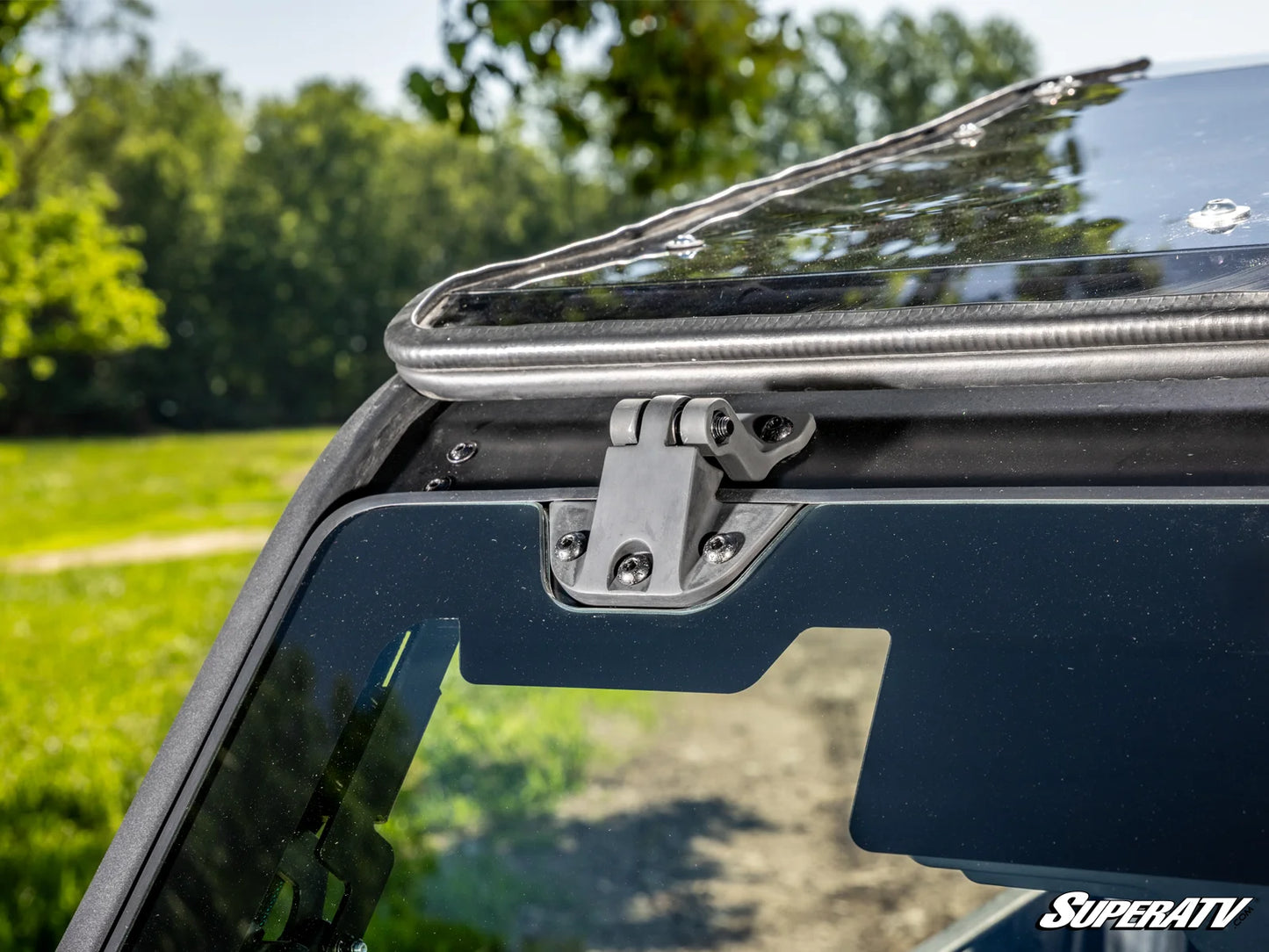 SuperATV - Can-Am Maverick Sport MaxDrive Power Flip Glass Windshield