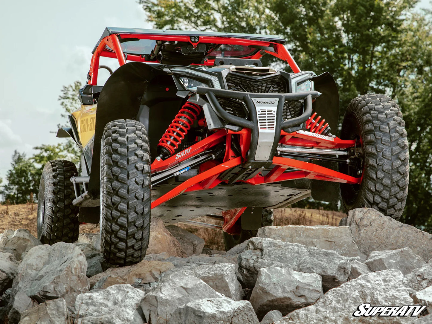 SuperATV - Can-Am Maverick X3 Sidewinder A-Arms—1.5" Forward Offset