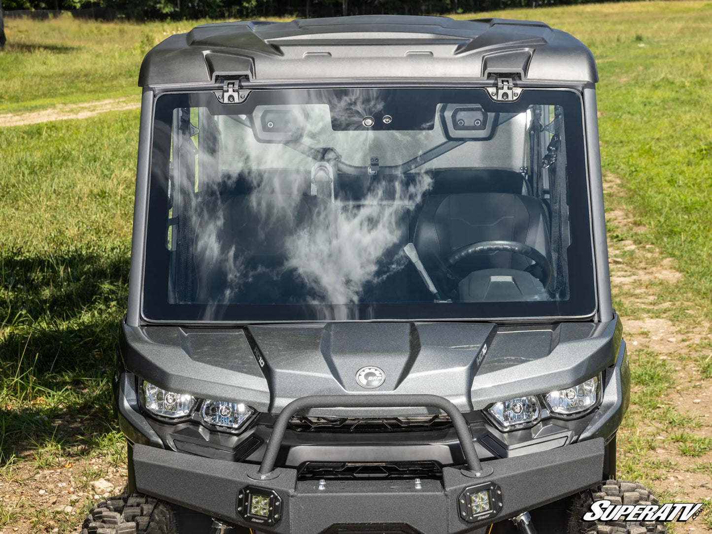 SuperATV - Can-Am Defender MaxDrive Power Flip Glass Windshield