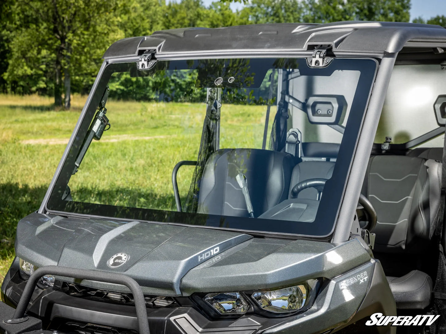 SuperATV - Can-Am Defender MaxDrive Power Flip Glass Windshield