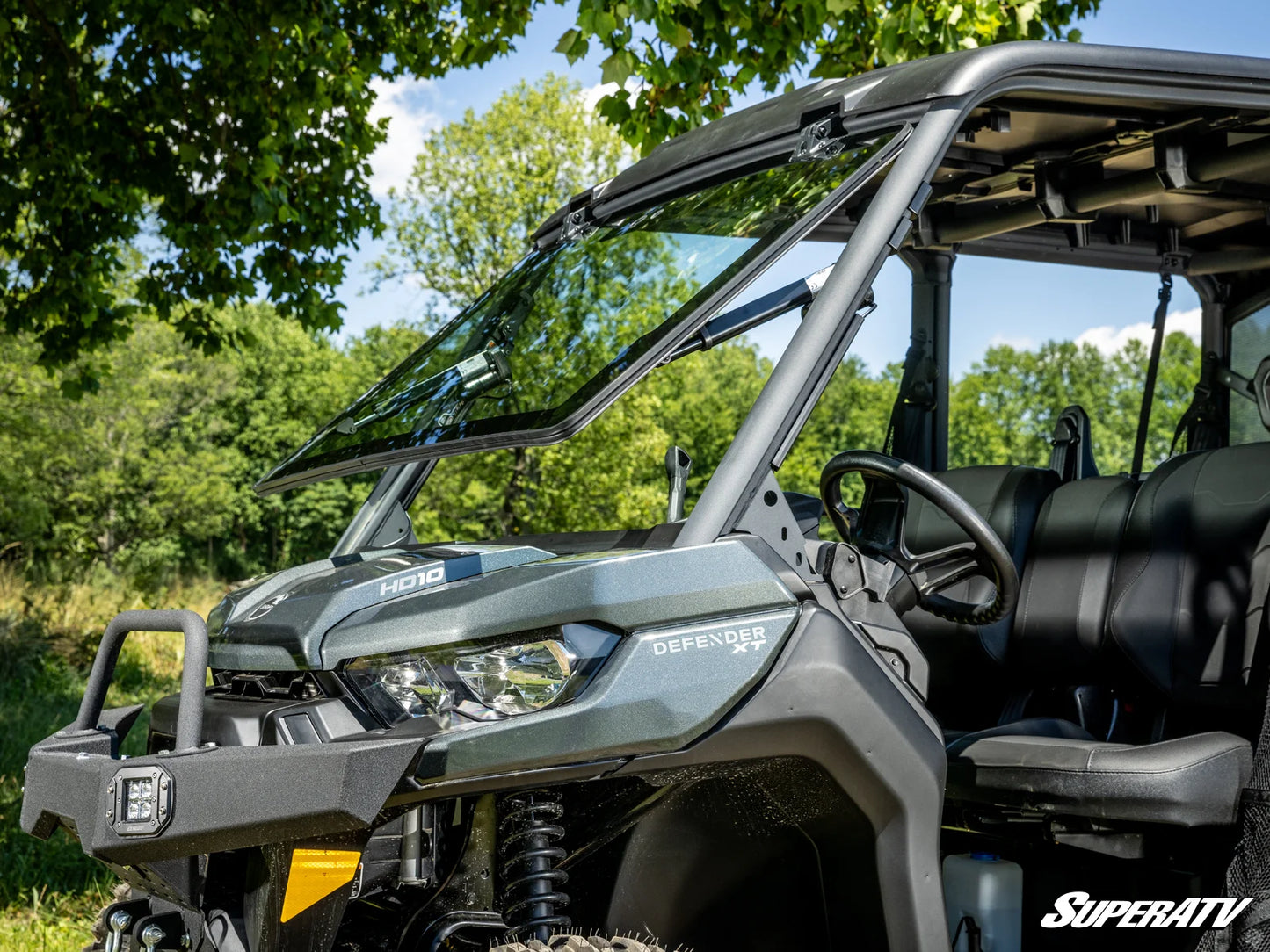 SuperATV - Can-Am Defender MaxDrive Power Flip Glass Windshield