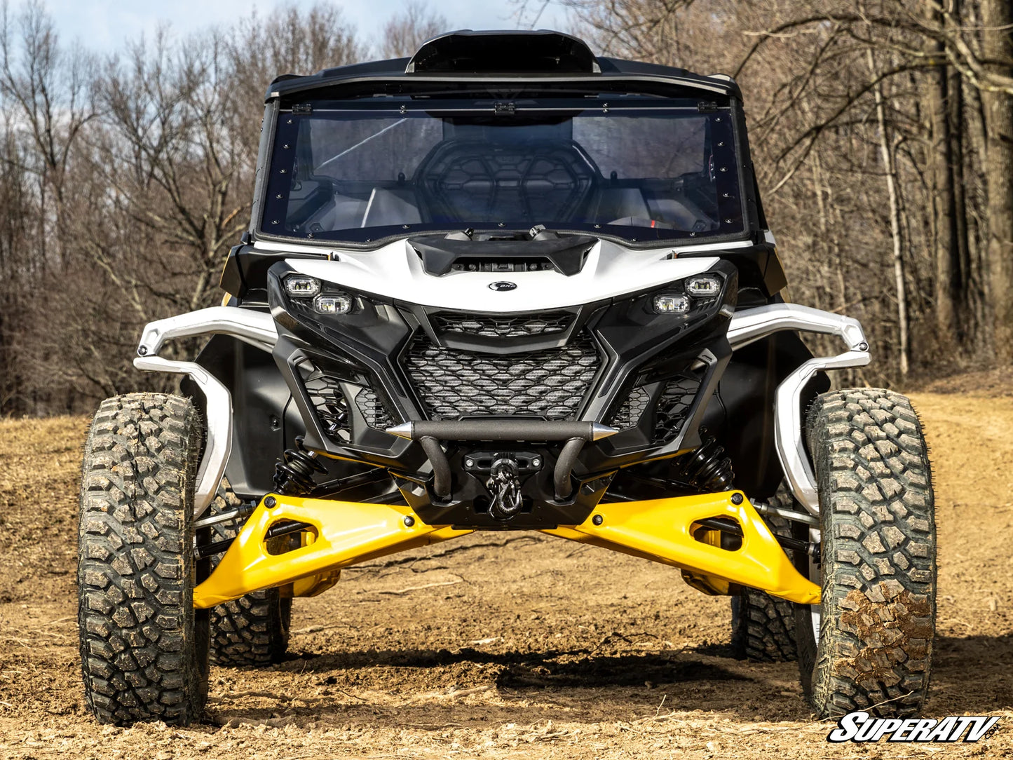 SuperATV - Can-Am Maverick R MaxDrive Power Flip Windshield