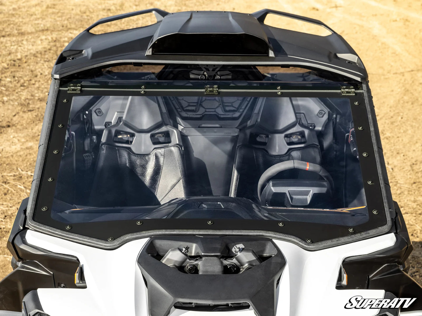 SuperATV - Can-Am Maverick R MaxDrive Power Flip Windshield