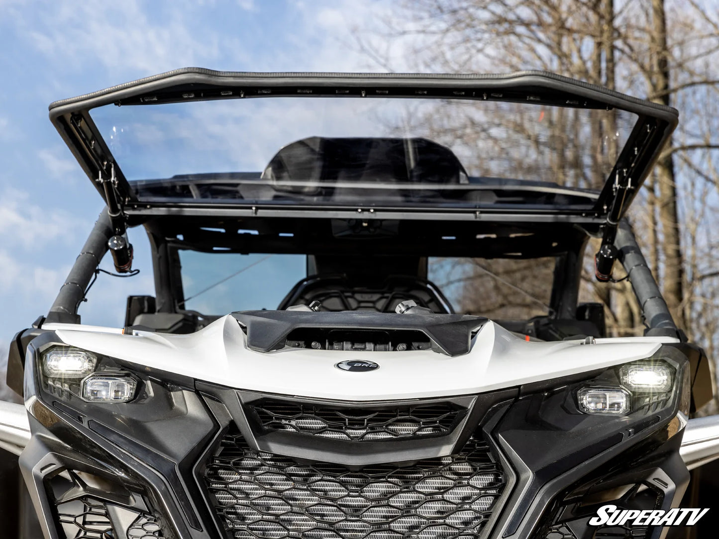 SuperATV - Can-Am Maverick R MaxDrive Power Flip Windshield
