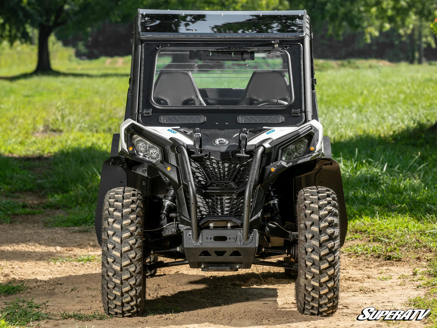 SuperATV - Can-Am Maverick Trail Flip Down Glass Windshield