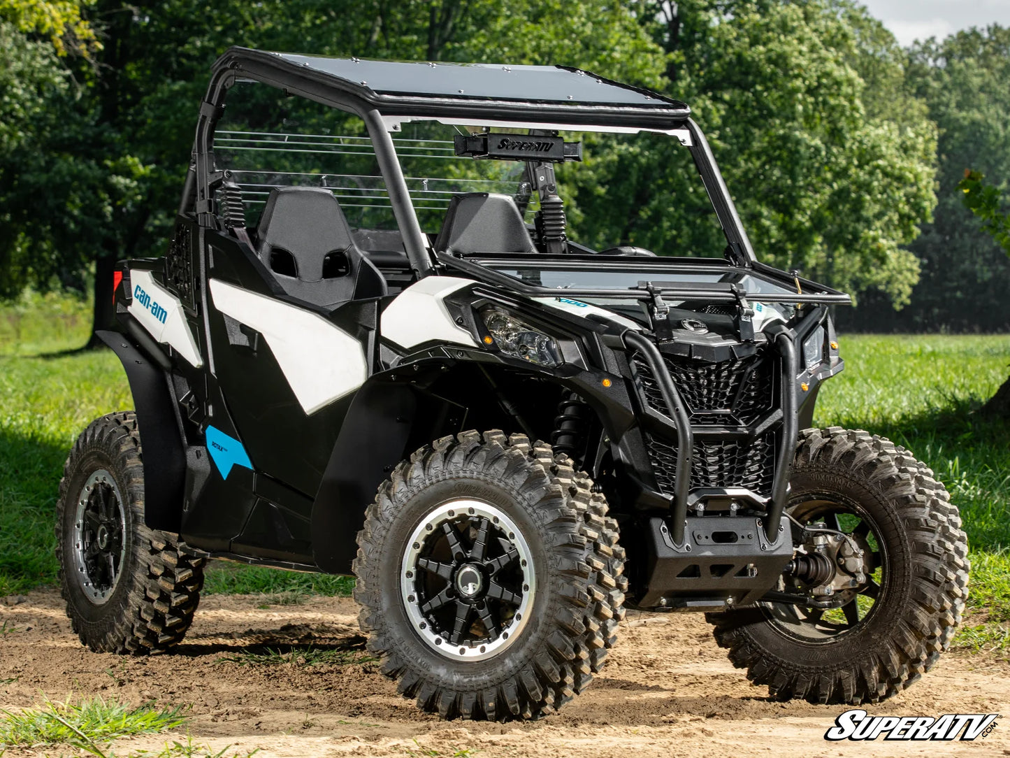 SuperATV - Can-Am Maverick Trail Flip Down Glass Windshield