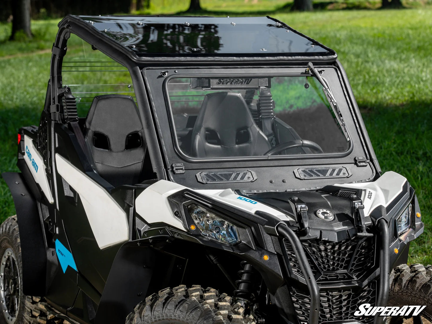 SuperATV - Can-Am Maverick Trail Flip Down Glass Windshield
