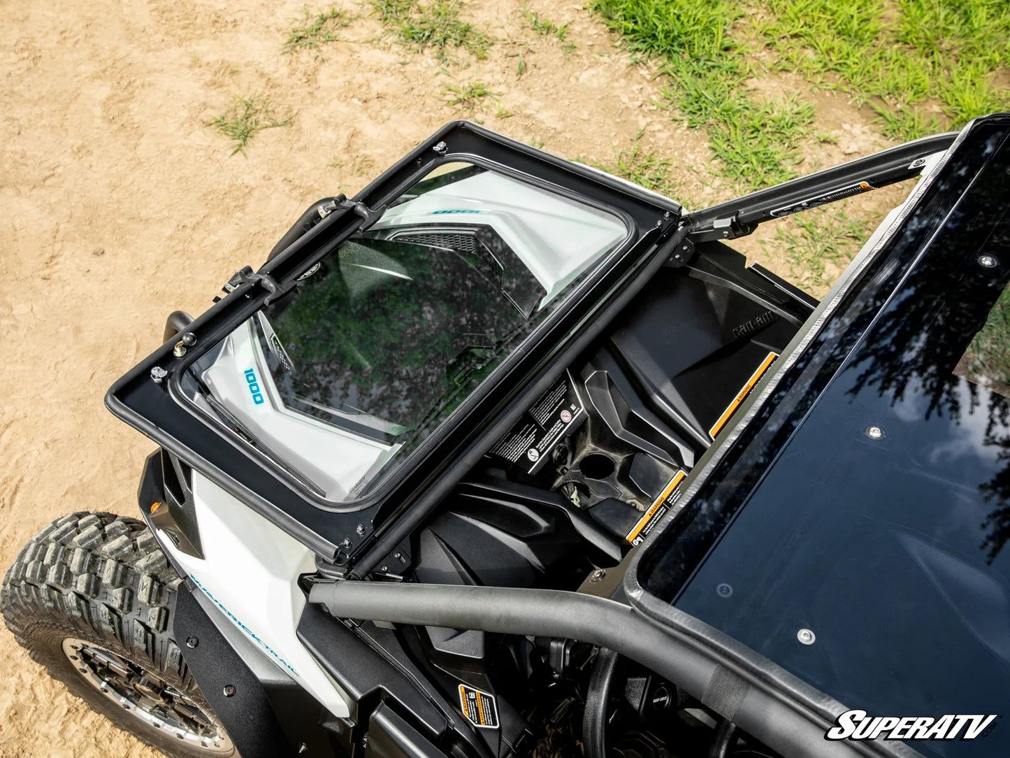 SuperATV - Can-Am Maverick Sport Flip Down Glass Windshield
