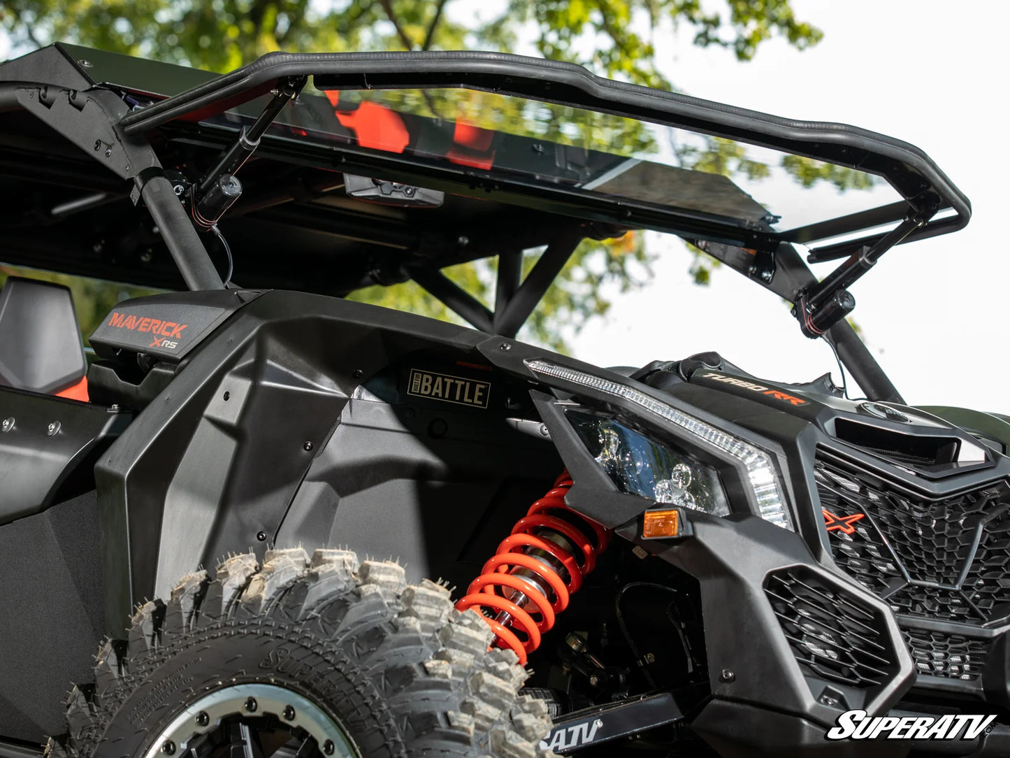 SuperATV - Can-Am Maverick X3 MaxDrive Power Flip Windshield