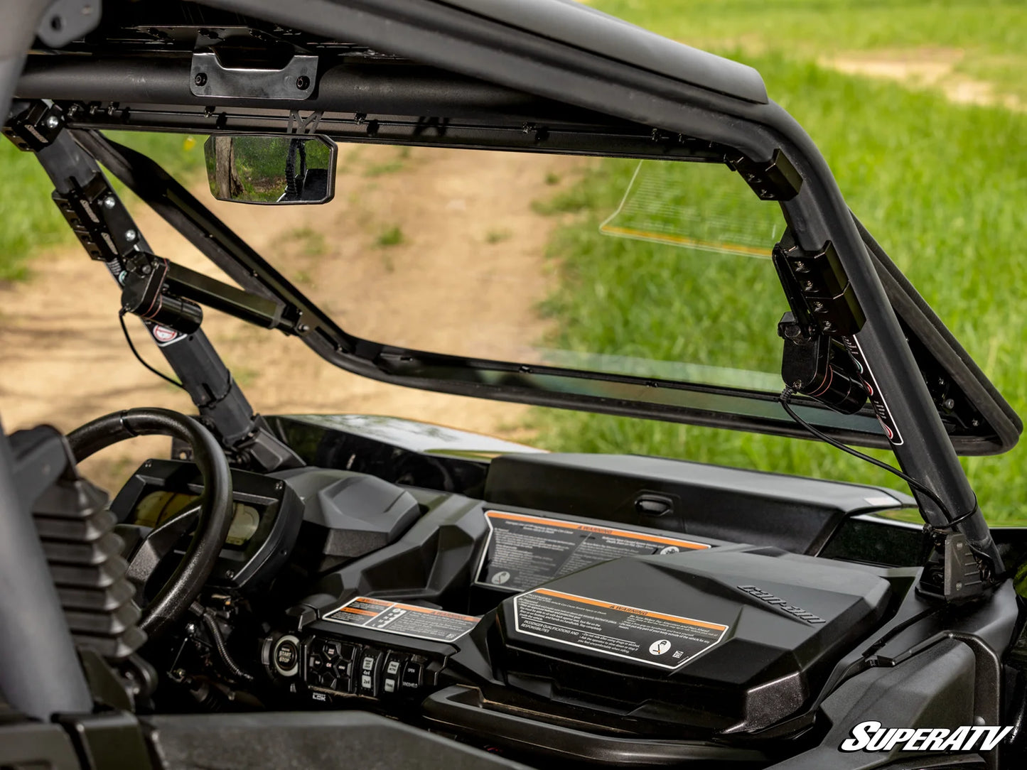 SuperATV - Can-Am Maverick Sport MaxDrive Power Flip Windshield