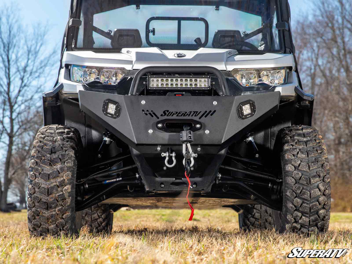 SuperATV - Can-Am Defender Heavy Weight Winch-Ready Front Bumper