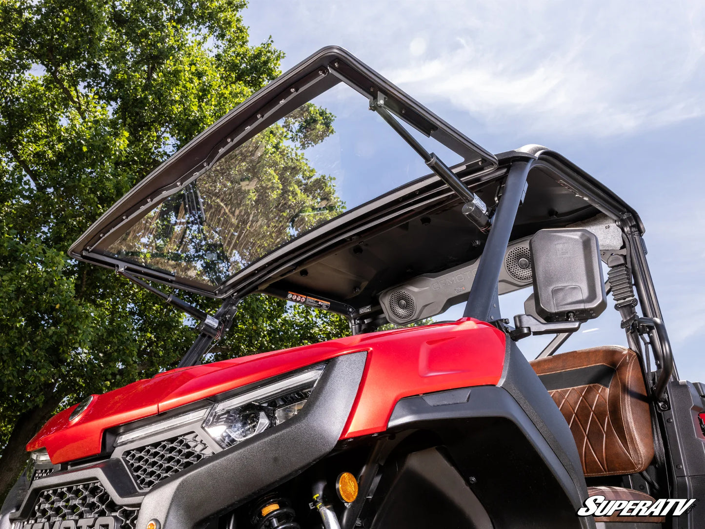 SuperATV - CFMOTO U10 Pro MaxDrive Power Flip Windshield