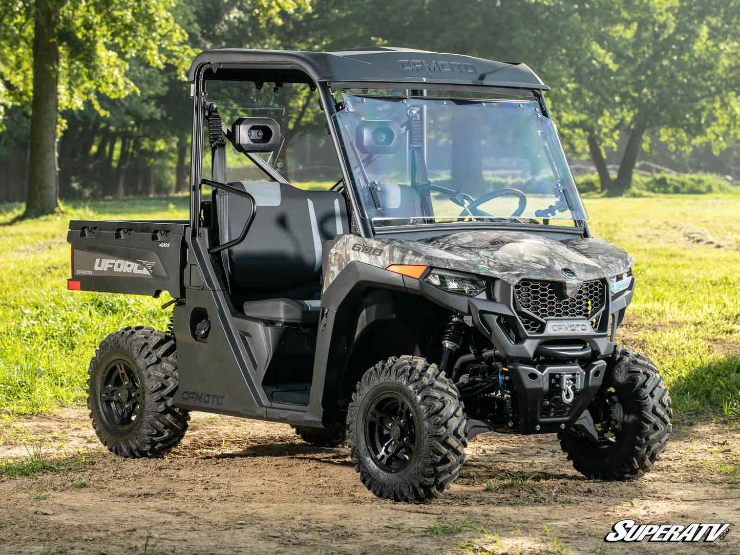 SuperATV - CFMOTO UForce 600 Scratch Resistant Flip Windshield