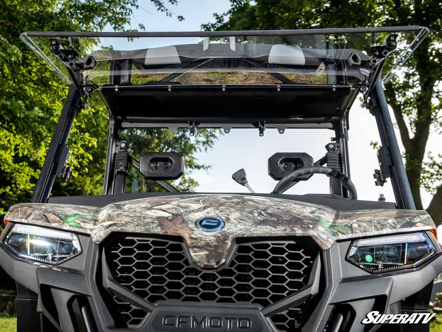 SuperATV - CFMOTO UForce 600 Scratch Resistant Flip Windshield
