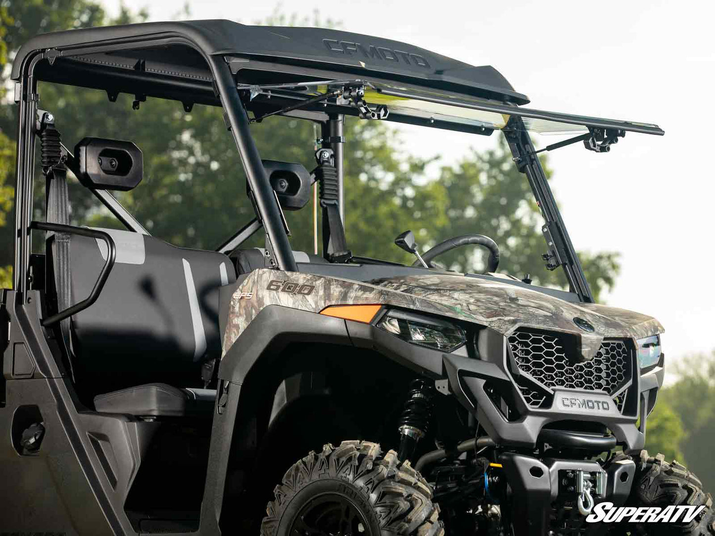 SuperATV - CFMOTO UForce 600 Scratch Resistant Flip Windshield