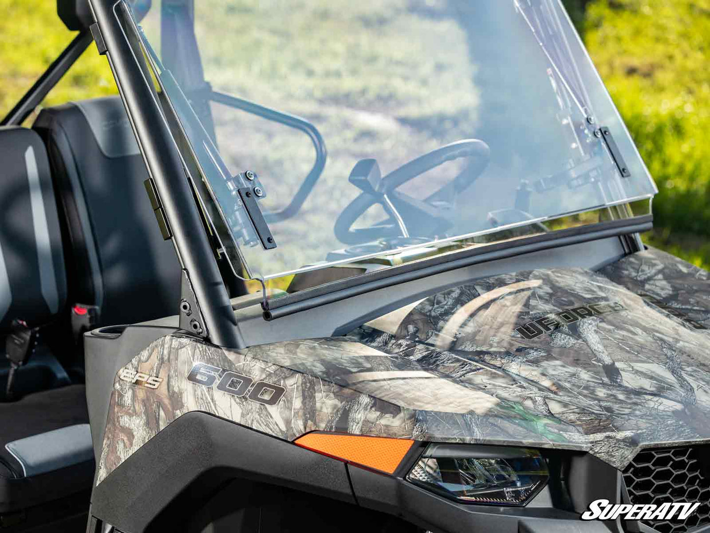 SuperATV - CFMOTO UForce 600 Scratch Resistant Flip Windshield